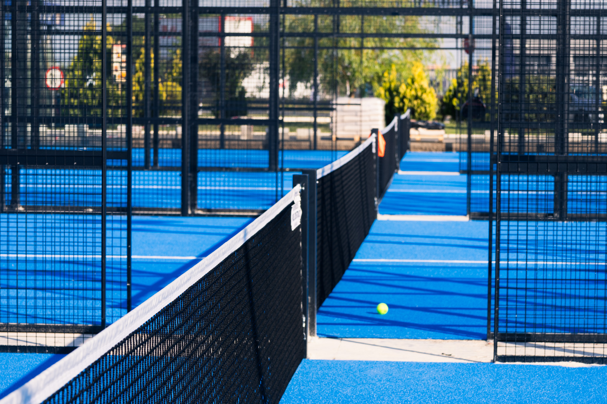Padel Racket on Court